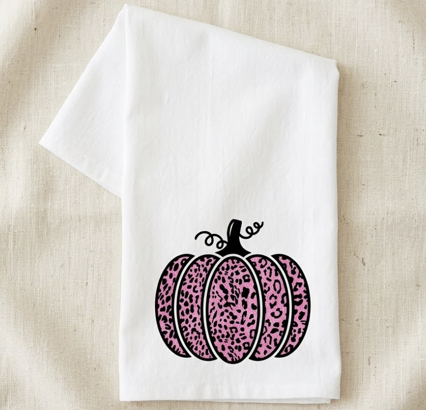 Pumpkin -Pink Leopard Design- $12.00-$14-00