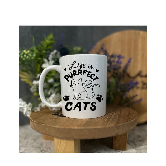 Coffee Cup - Life Is Perfect With Cats