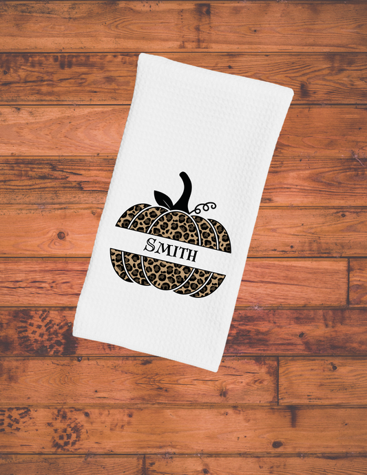 Dish Towel-Personalized Pumpkin