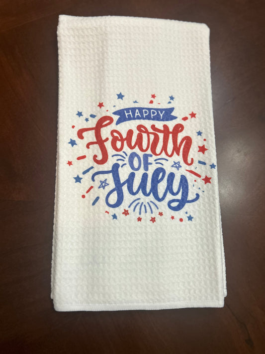 Dish Towel- Happy Fourth Of July