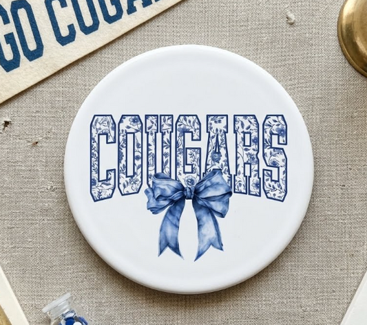 Coaster Cougars with a Blue Bow