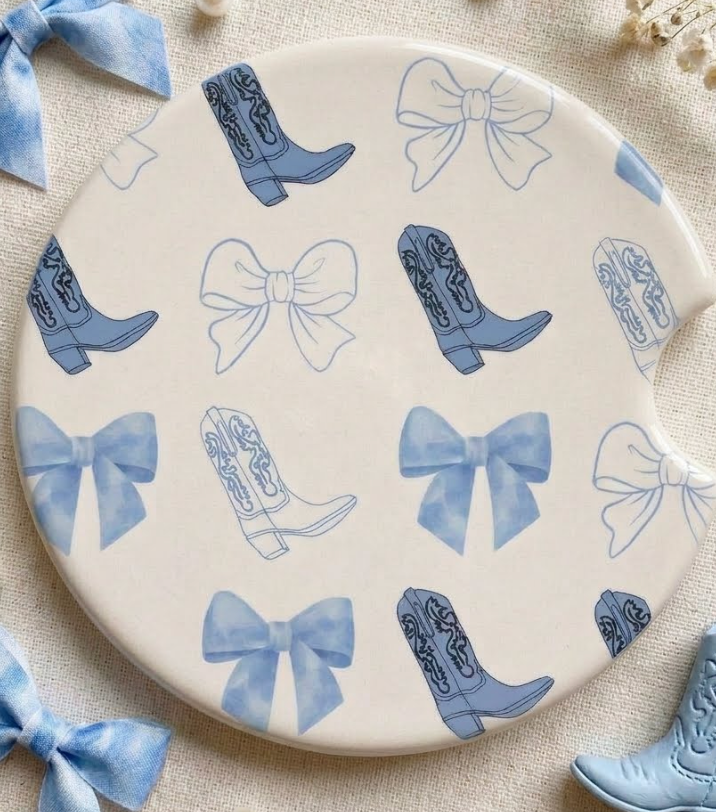 Car Coaster - Boots and Bows