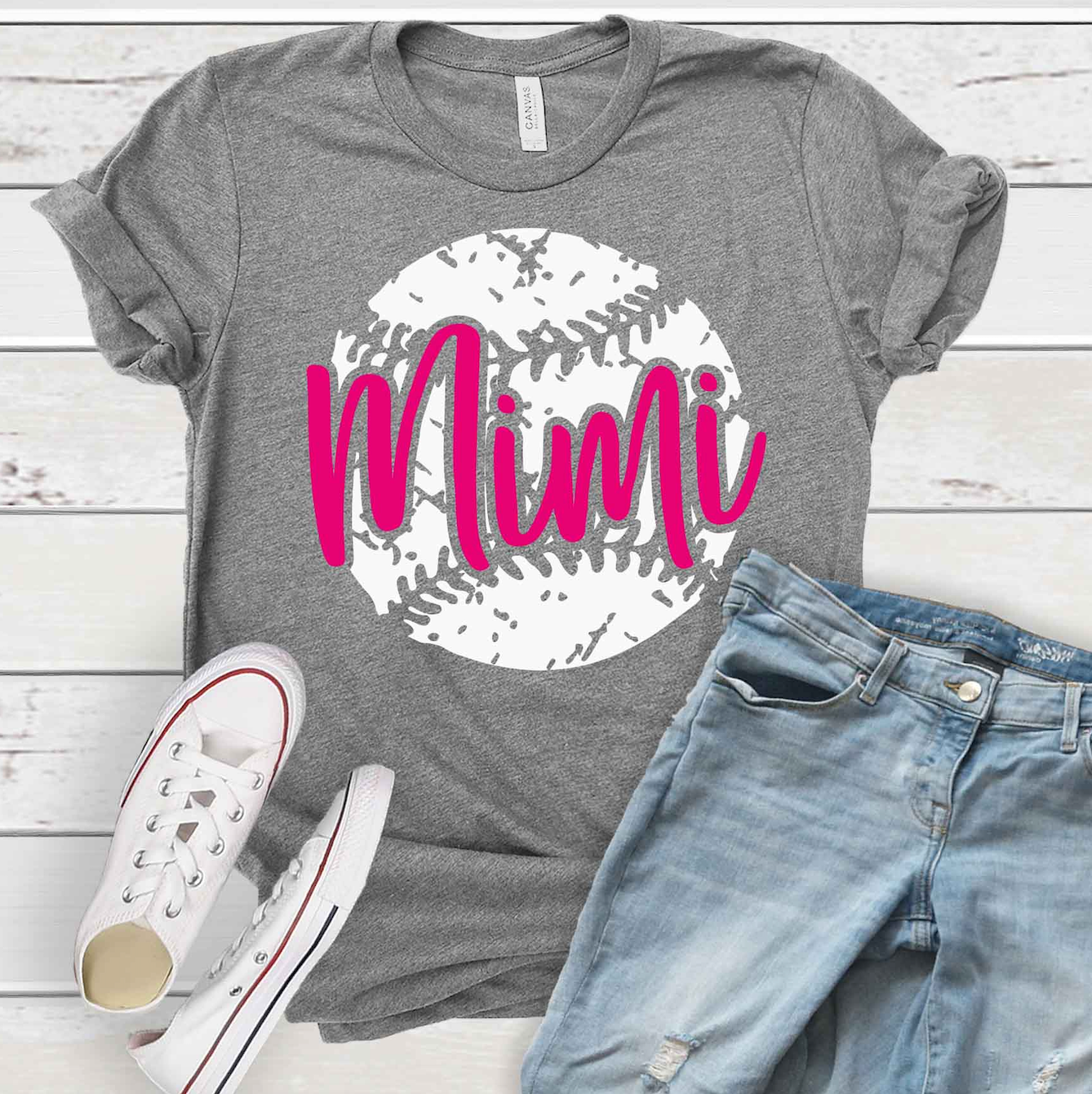 T-Shirt - Mimi -Pink/White