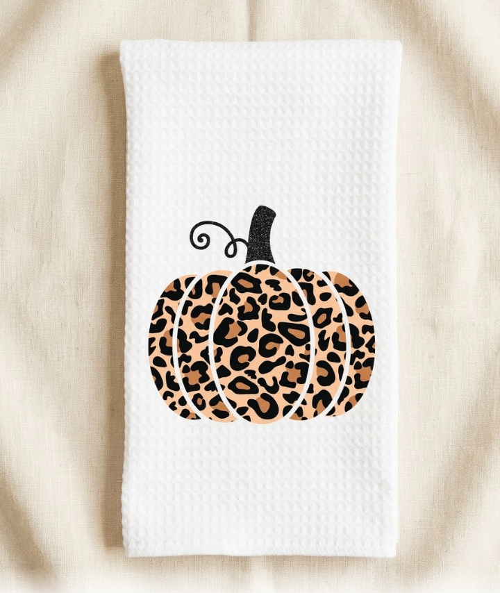 Dish/Hand Towel -Leopard Print in Black and Brown