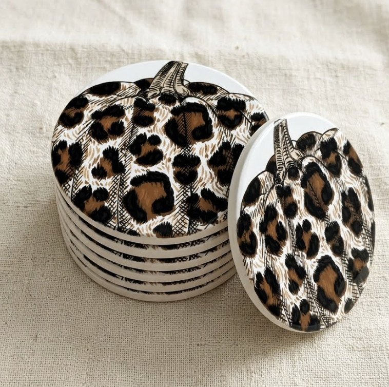 Coaster  Leopard Pumpkin -Black and Brown