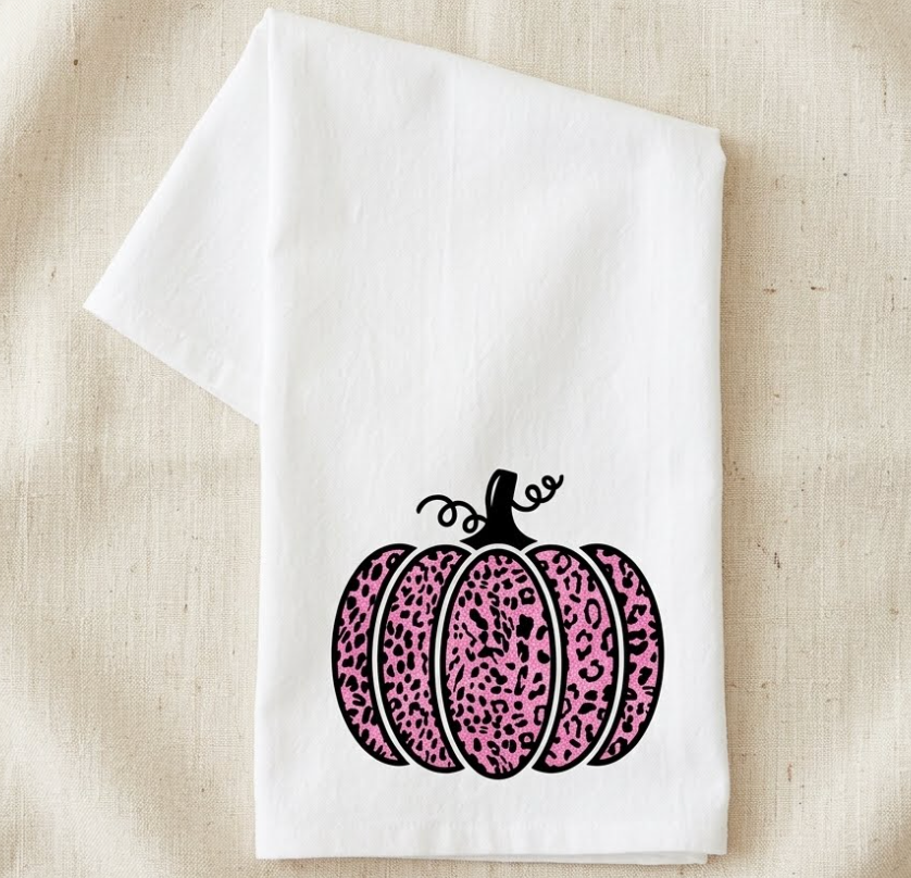 Pumpkin -Pink Leopard Design-     $12.00-$14-00