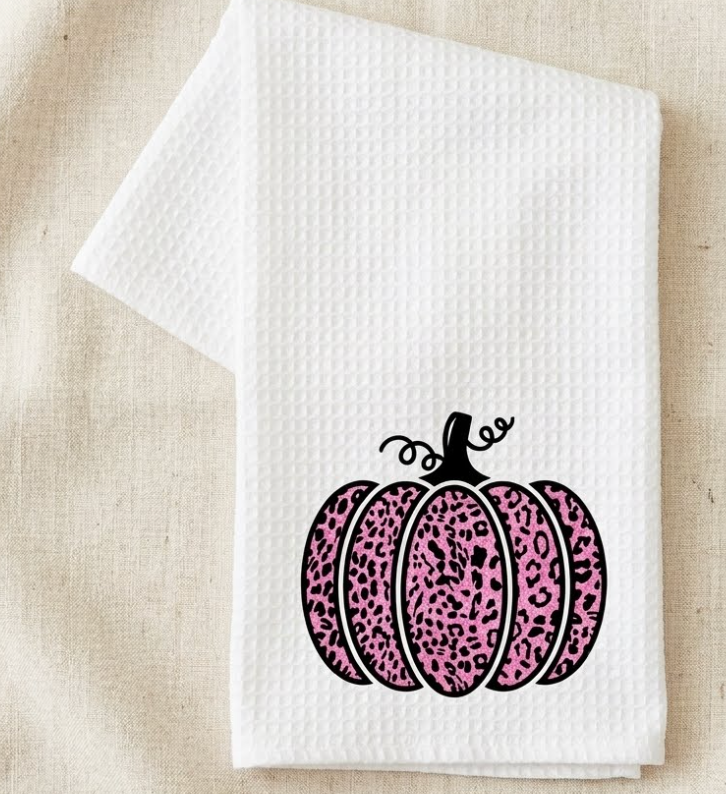 Pumpkin -Pink Leopard Design-     $12.00-$14-00