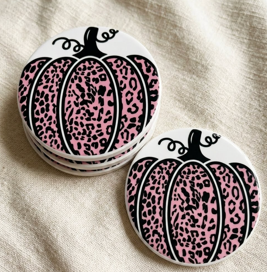 Pink Leopard Coaster