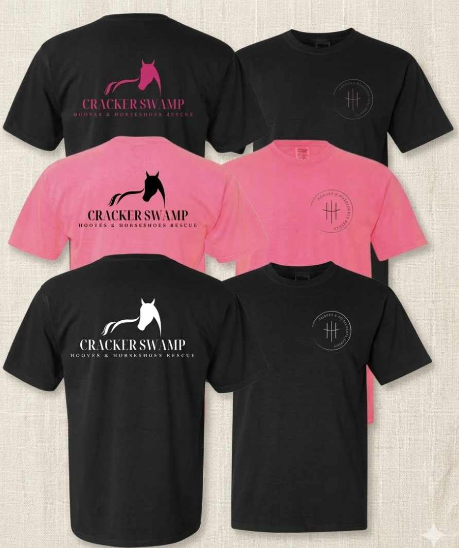 Cracker Swamp Hooves & Horseshoes Rescue $25.00-$30.00 ($15.00 from every sell goes to the Rescue)