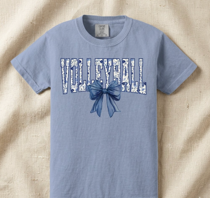 Blue Bow Volleyball