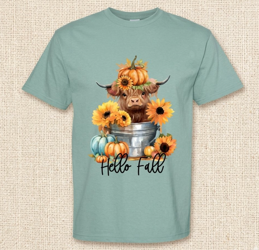 Hello Fall w/ Highland Cow