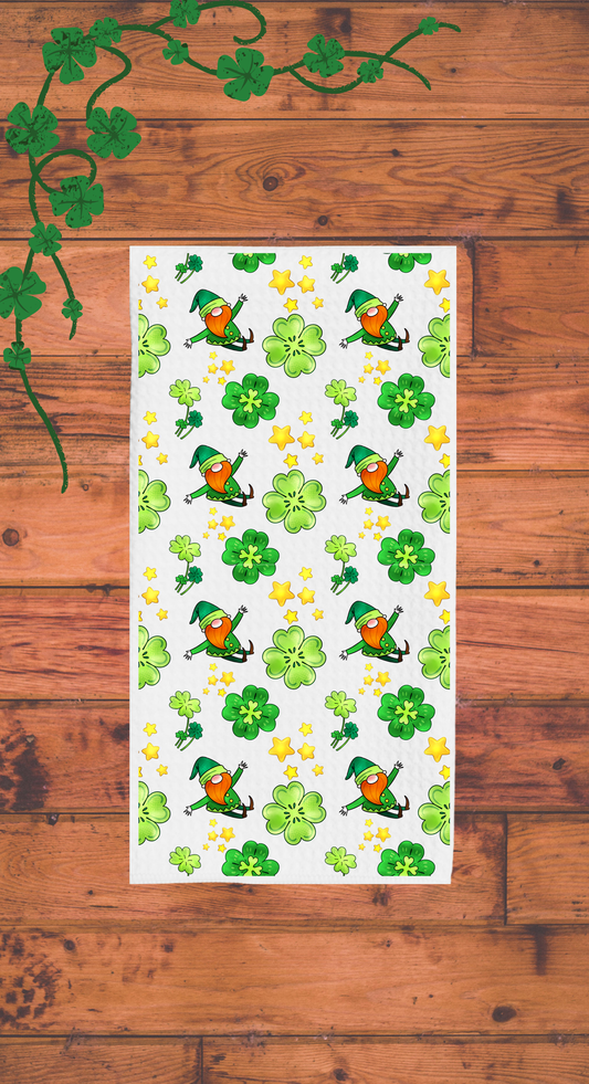 Leprechaun and clovers