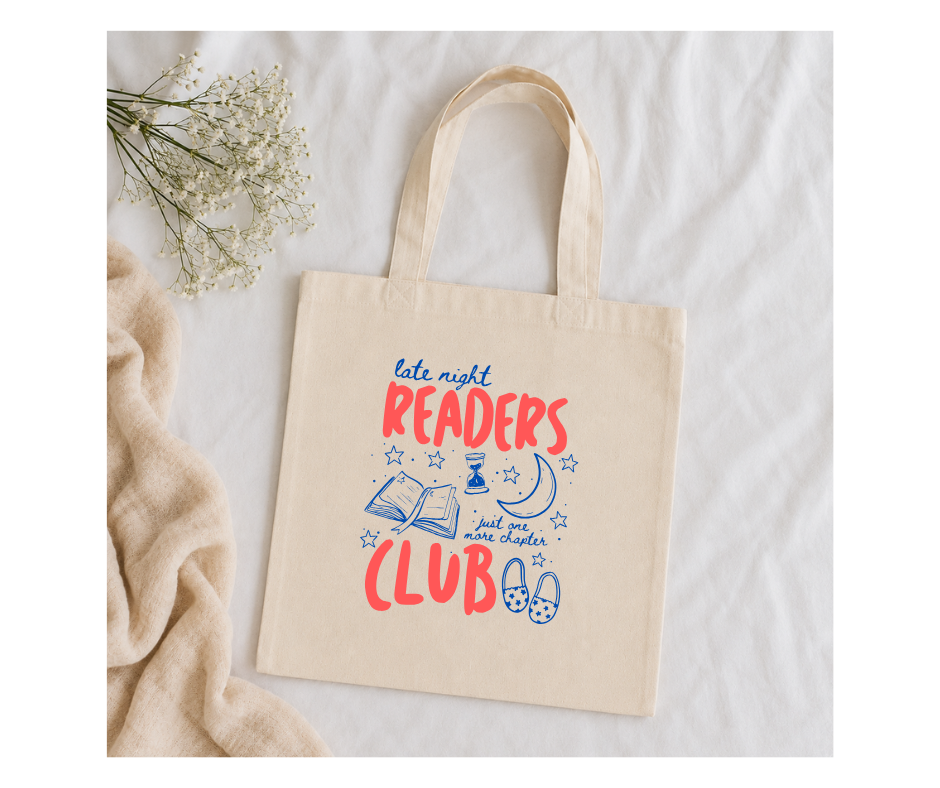 Late Night Readers Club Tote Bag
