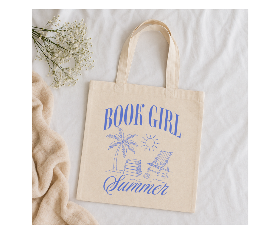 Book Girl Summer Tote Bag