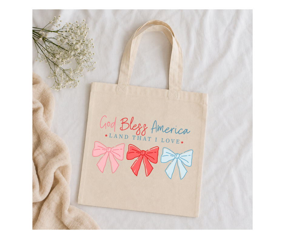 God Bless America Land That I Love Tote Bag