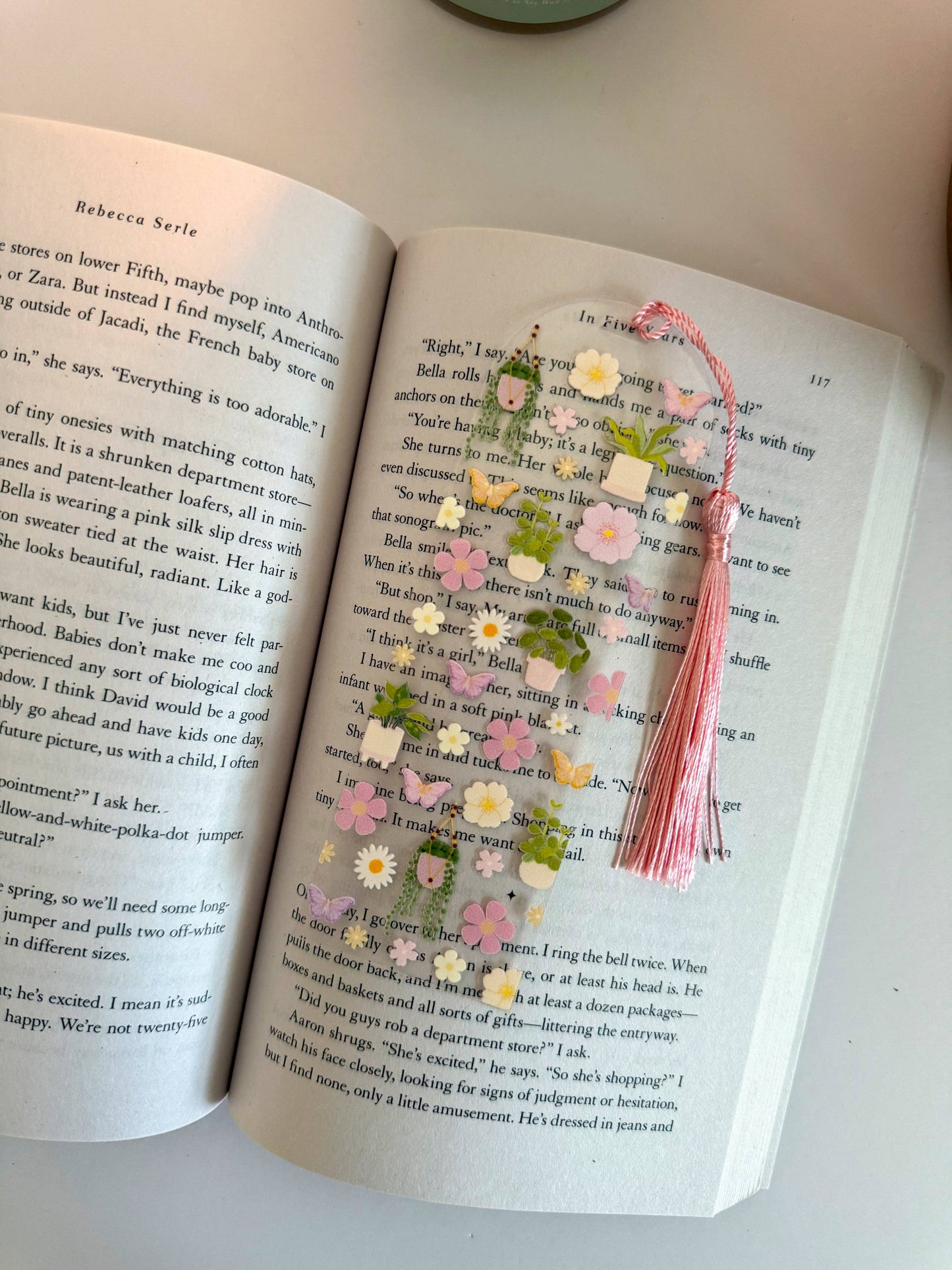 Plant and Flower Garden Acrylic Bookmark, Bookish Bookmark