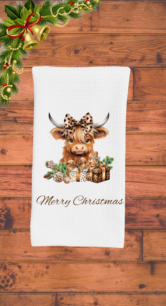 Highland Cow Merry Christmas