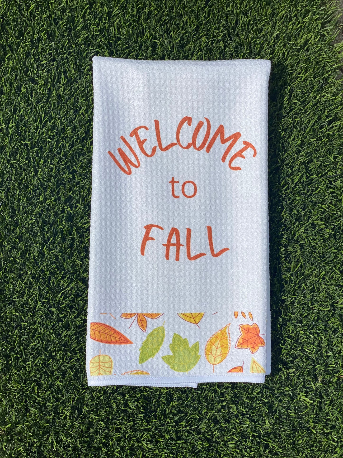 Dish Towel-Welcome To Fall