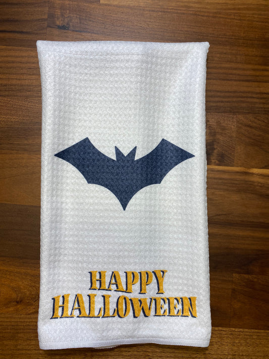 Dish Towel-Happy Halloween-Bat