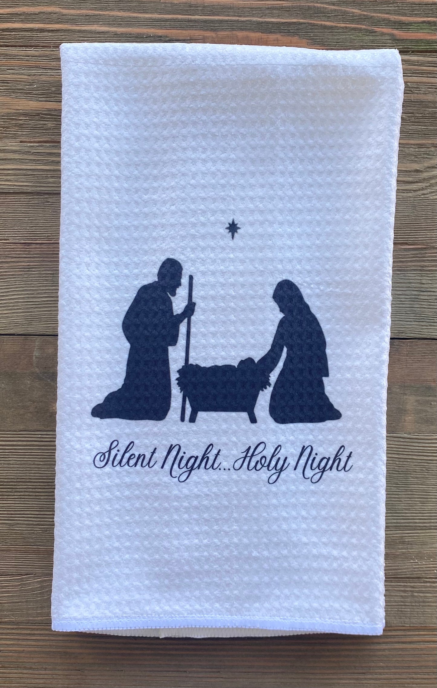 Dish Towel-Silent Night Holy Night